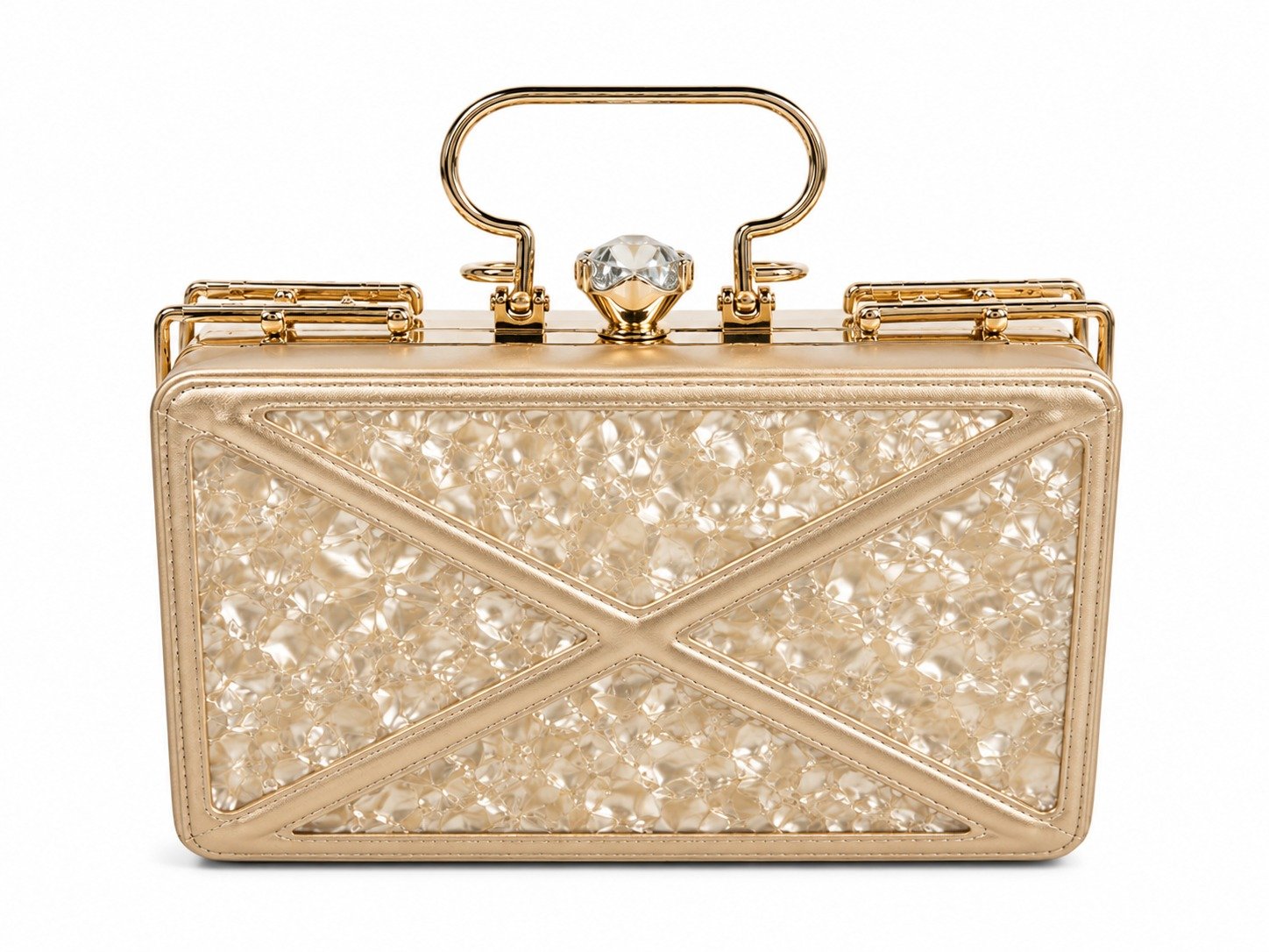 bag mallette doré clair